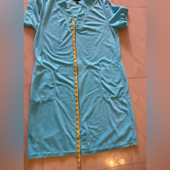 Miss Elaine Relax full Zip Front Waffle Knit Robe pocket size M - Picture 8 of 16